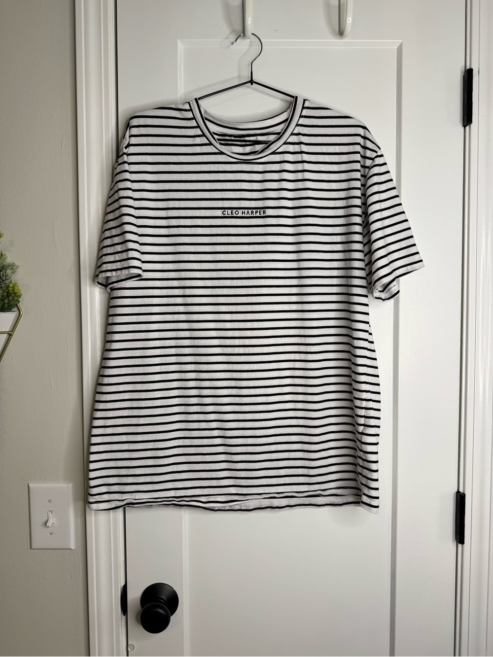 Cleo Harper Striped Short Sleeve Top